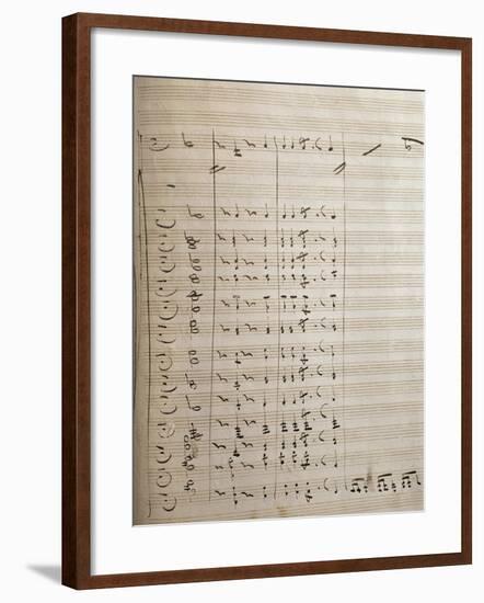 Handwritten Sheet Music for the First Act of Oberto Conte Di San Bonifacio-null-Framed Giclee Print