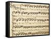 Handwritten Sheet Music for the Sonata Prima for Violin and Bass, Allegro Assai-Giuseppe Tartini-Framed Stretched Canvas