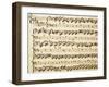 Handwritten Sheet Music for the Sonata Prima for Violin and Bass, Allegro Assai-Giuseppe Tartini-Framed Giclee Print