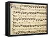 Handwritten Sheet Music for the Sonata Prima for Violin and Bass, Allegro Assai-Giuseppe Tartini-Framed Stretched Canvas