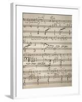 Handwritten Sheet Music for Zanetto, Opera by Pietro Mascagni-null-Framed Giclee Print