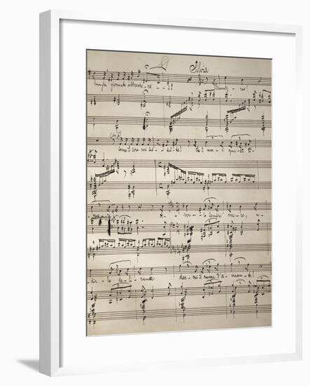 Handwritten Sheet Music for Zanetto, Opera by Pietro Mascagni-null-Framed Giclee Print