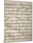 Handwritten Sheet Music for Zanetto, Opera by Pietro Mascagni-null-Mounted Giclee Print