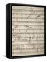 Handwritten Sheet Music for Zanetto, Opera by Pietro Mascagni-null-Framed Stretched Canvas