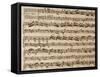 Handwritten Sheet Music of the Concert No 1-Benedetto Marcello-Framed Stretched Canvas