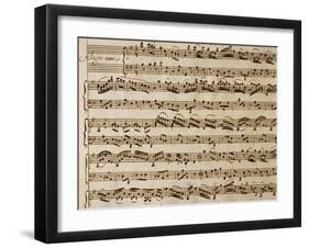 Handwritten Sheet Music of the Concert No 1-Benedetto Marcello-Framed Giclee Print