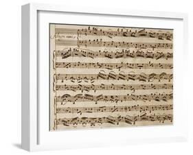 Handwritten Sheet Music of the Concert No 1-Benedetto Marcello-Framed Giclee Print