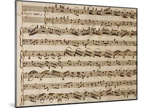 Handwritten Sheet Music of the Concert No 1-Benedetto Marcello-Mounted Giclee Print