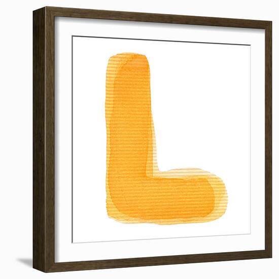 Handwritten Watercolor Alphabet Letter, Isolated-donatas1205-Framed Premium Giclee Print