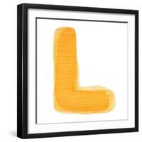 Handwritten Watercolor Alphabet Letter, Isolated-donatas1205-Framed Premium Giclee Print