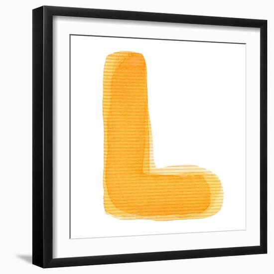 Handwritten Watercolor Alphabet Letter, Isolated-donatas1205-Framed Premium Giclee Print