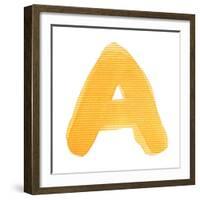 Handwritten Watercolor Alphabet Letter, Isolated-donatas1205-Framed Premium Giclee Print