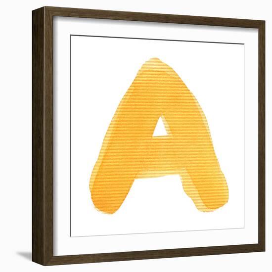 Handwritten Watercolor Alphabet Letter, Isolated-donatas1205-Framed Premium Giclee Print