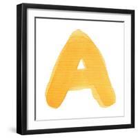 Handwritten Watercolor Alphabet Letter, Isolated-donatas1205-Framed Premium Giclee Print