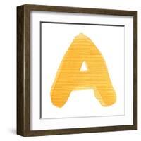 Handwritten Watercolor Alphabet Letter, Isolated-donatas1205-Framed Art Print