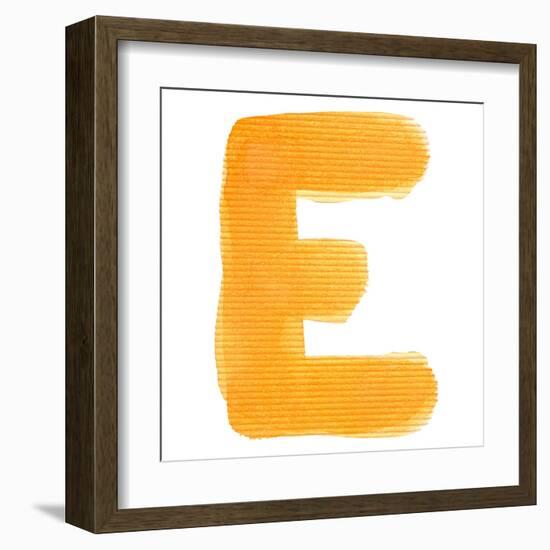 Handwritten Watercolor Alphabet Letter, Isolated-donatas1205-Framed Art Print