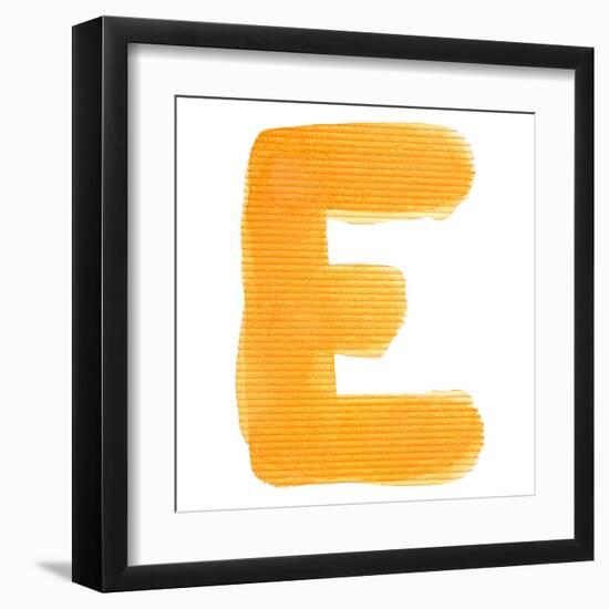 Handwritten Watercolor Alphabet Letter, Isolated-donatas1205-Framed Art Print