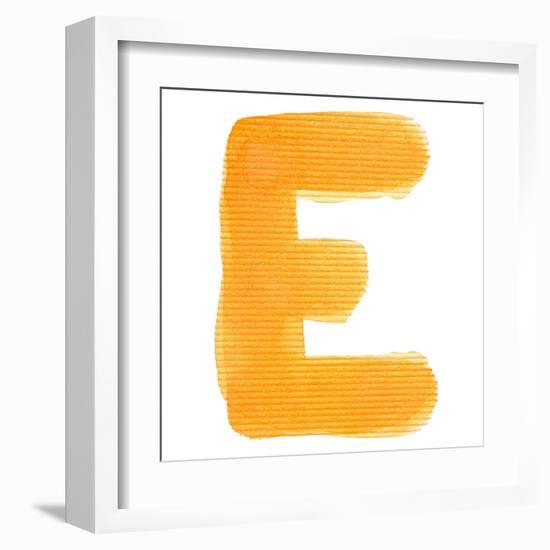 Handwritten Watercolor Alphabet Letter, Isolated-donatas1205-Framed Art Print