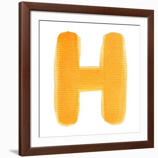 Handwritten Watercolor Alphabet Letter, Isolated-donatas1205-Framed Art Print