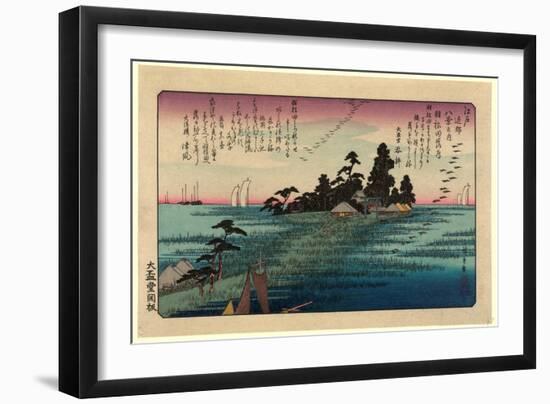 Haneda No Rakugan-Utagawa Hiroshige-Framed Giclee Print