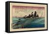 Haneda No Rakugan-Utagawa Hiroshige-Framed Stretched Canvas