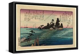 Haneda No Rakugan-Utagawa Hiroshige-Framed Stretched Canvas