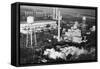 Hanford, WA Industrial Plant Photograph - Hanford, WA-Lantern Press-Framed Stretched Canvas