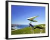 Hang Glider, Otago Peninsula, near Dunedin, South Island, New Zealand-David Wall-Framed Photographic Print