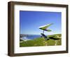 Hang Glider, Otago Peninsula, near Dunedin, South Island, New Zealand-David Wall-Framed Photographic Print