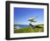 Hang Glider, Otago Peninsula, near Dunedin, South Island, New Zealand-David Wall-Framed Photographic Print