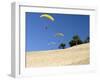 Hang Gliders over Dune Du Pyla, Bay of Arcachon, Cote D'Argent, Gironde, Aquitaine, France, Europe-Groenendijk Peter-Framed Photographic Print