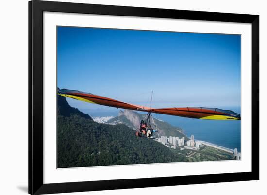 Hang gliding in Rio de Janeiro, Brazil, South America-Alexandre Rotenberg-Framed Photographic Print