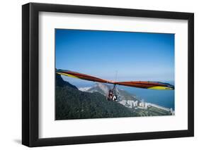 Hang gliding in Rio de Janeiro, Brazil, South America-Alexandre Rotenberg-Framed Photographic Print