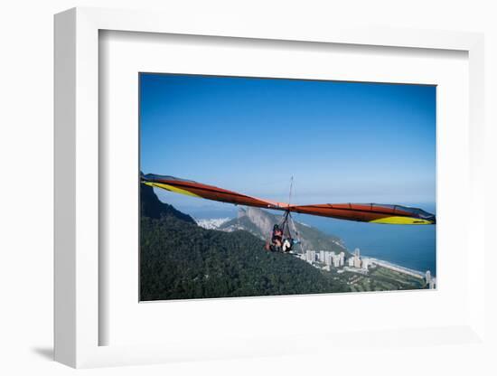 Hang gliding in Rio de Janeiro, Brazil, South America-Alexandre Rotenberg-Framed Photographic Print