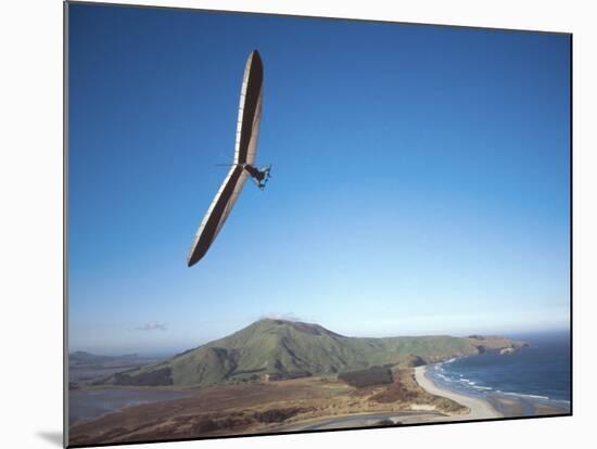 Hang Gliding on Coastline, New Zealand-David Wall-Mounted Photographic Print