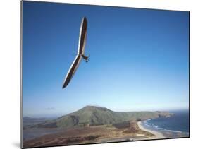 Hang Gliding on Coastline, New Zealand-David Wall-Mounted Photographic Print