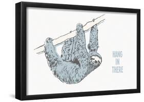 Hang in There- Horizontal Sloth-null-Framed Poster