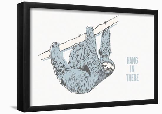 Hang in There- Horizontal Sloth-null-Framed Poster