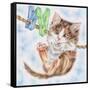 Hang in There Kitty-Karen Middleton-Framed Stretched Canvas