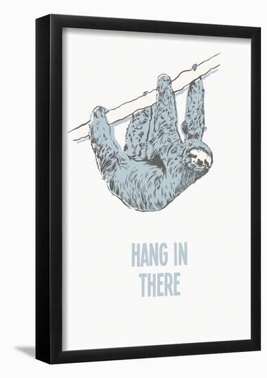 Hang in There- Vertical Sloth-null-Framed Poster