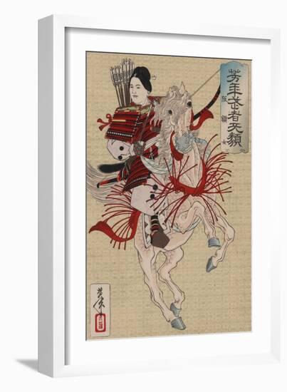 Hangaku Gozen, C.1885-Tsukioka Yoshitoshi-Framed Premium Giclee Print