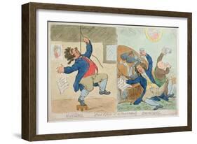 Hanging and Drowning, or Fatal Effects of the French Defeat, Published by Hannah Humphrey in 1795-James Gillray-Framed Giclee Print