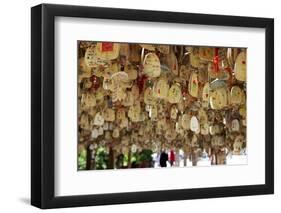 Hanging Blessings of Naxi Pictograms-Simon Montgomery-Framed Photographic Print