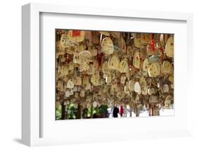 Hanging Blessings of Naxi Pictograms-Simon Montgomery-Framed Photographic Print