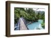 Hanging Bridge Above the Turquoise Water in the Hokitika Gorge, West Coast, South Island-Michael Runkel-Framed Photographic Print