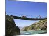 Hanging Bridge Across the River, Shigatse, Tibet, China-Keren Su-Mounted Photographic Print