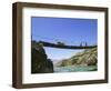 Hanging Bridge Across the River, Shigatse, Tibet, China-Keren Su-Framed Photographic Print