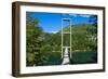 Hanging Bridge in the Los Alerces National Park, Chubut, Patagonia, Argentina, South America-Michael Runkel-Framed Photographic Print