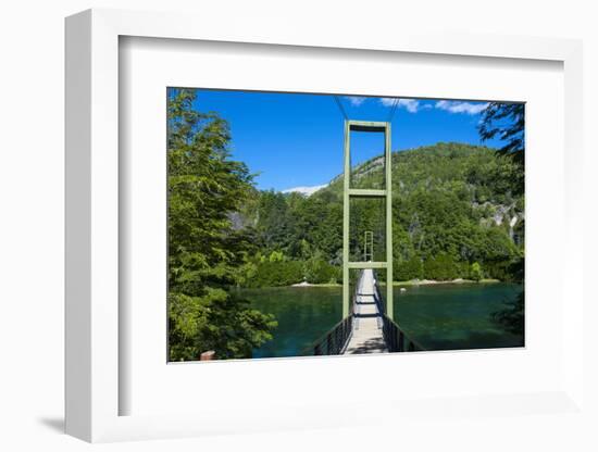 Hanging Bridge in the Los Alerces National Park, Chubut, Patagonia, Argentina, South America-Michael Runkel-Framed Photographic Print