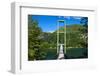 Hanging Bridge in the Los Alerces National Park, Chubut, Patagonia, Argentina, South America-Michael Runkel-Framed Photographic Print